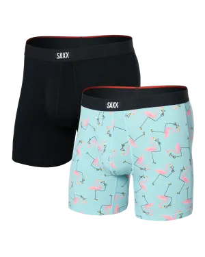 Saxx Vibe Xtra (2 Pack) Underwear - Drinko Flamingo/Black