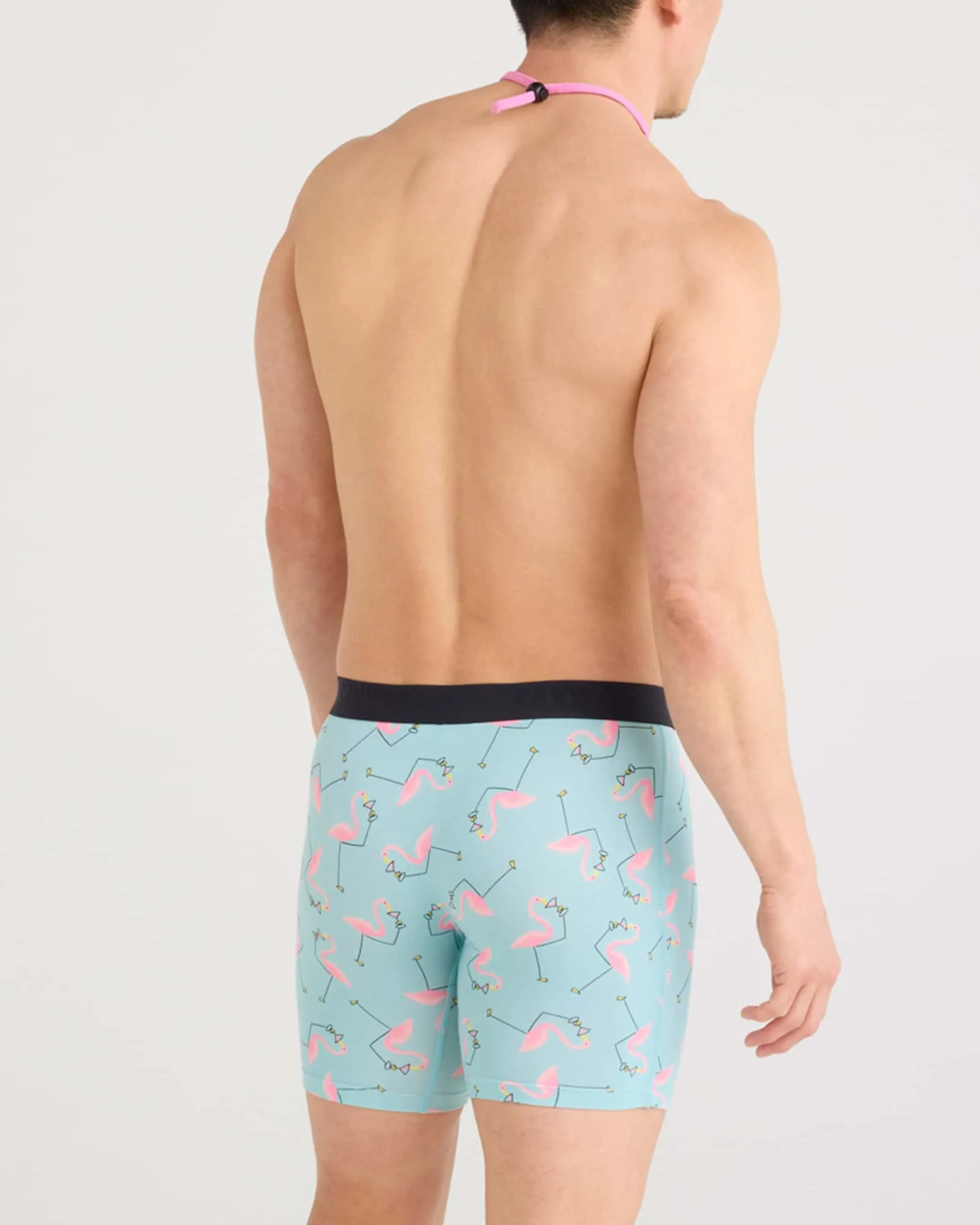 Saxx Vibe Xtra (2 Pack) Underwear - Drinko Flamingo/Black