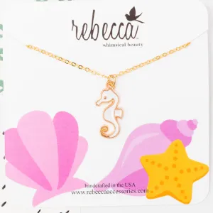 Seahorse Enamel Charm Children's Necklace