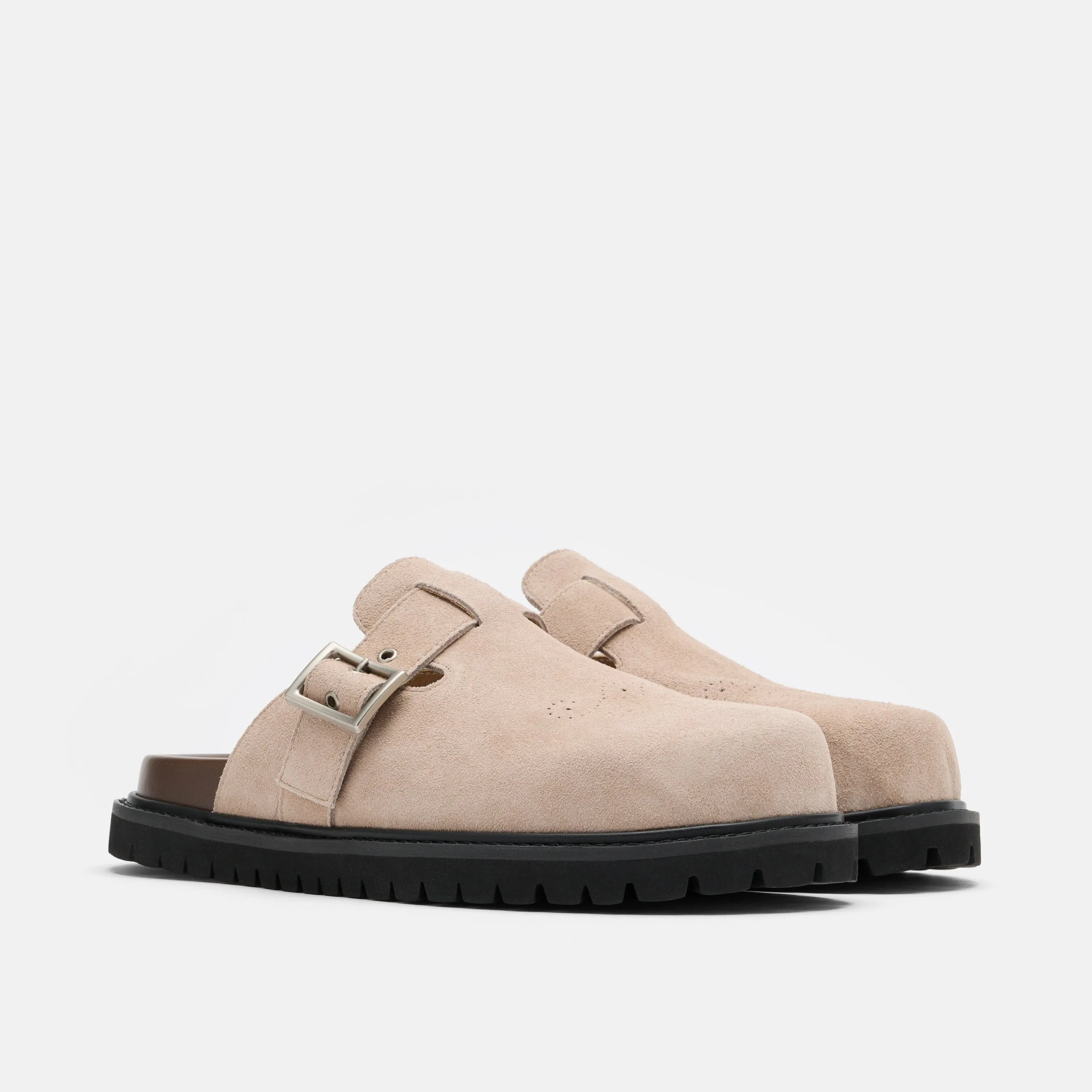 Shiloh Tan Suede Loafer Mules