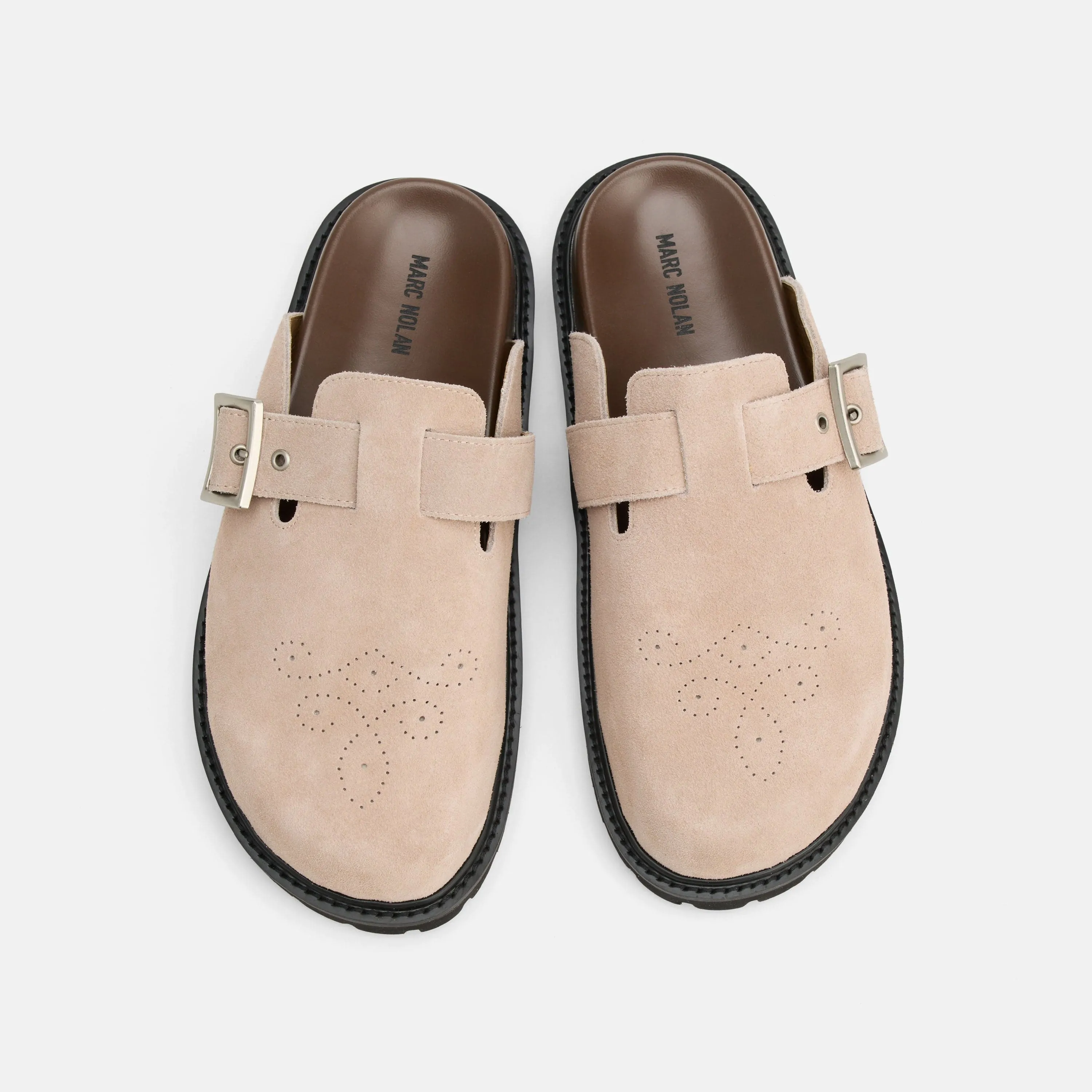 Shiloh Tan Suede Loafer Mules
