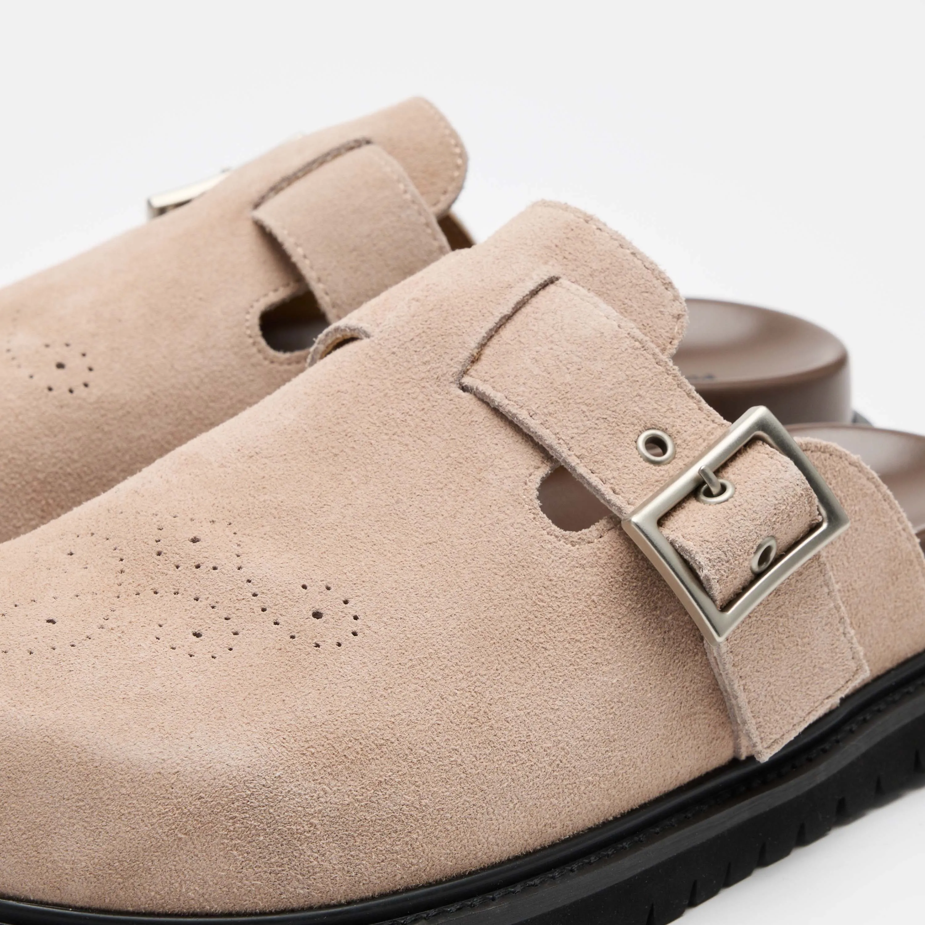 Shiloh Tan Suede Loafer Mules