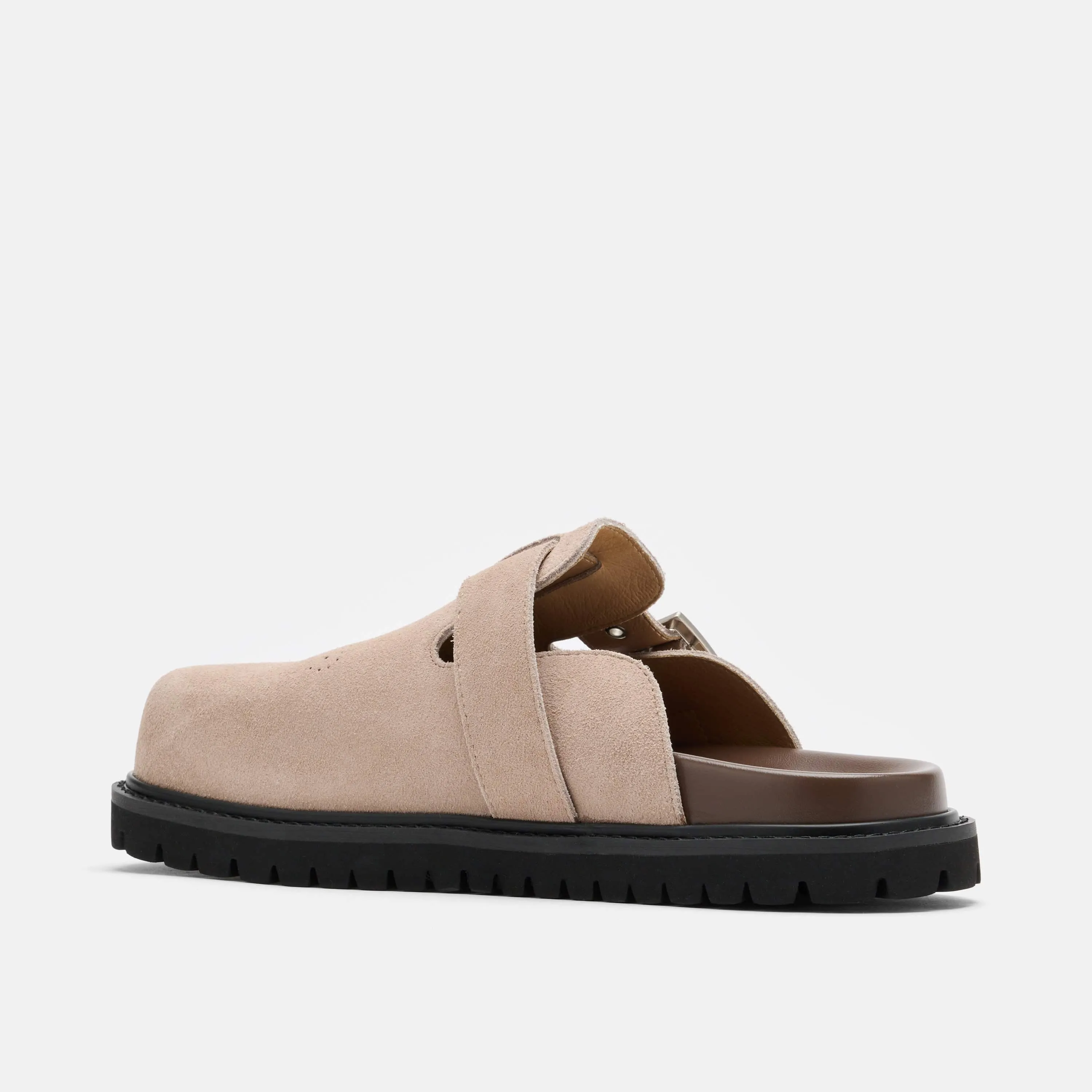 Shiloh Tan Suede Loafer Mules