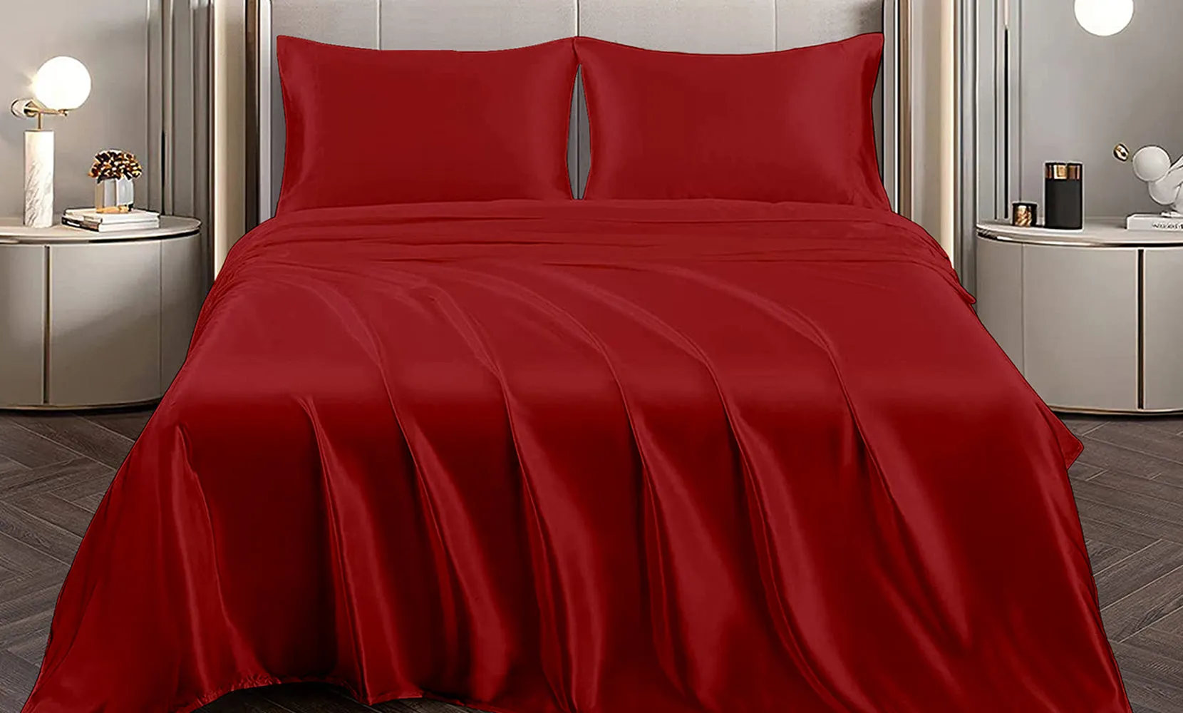 Silky-Soft Satin Sheet Set (4-Piece)