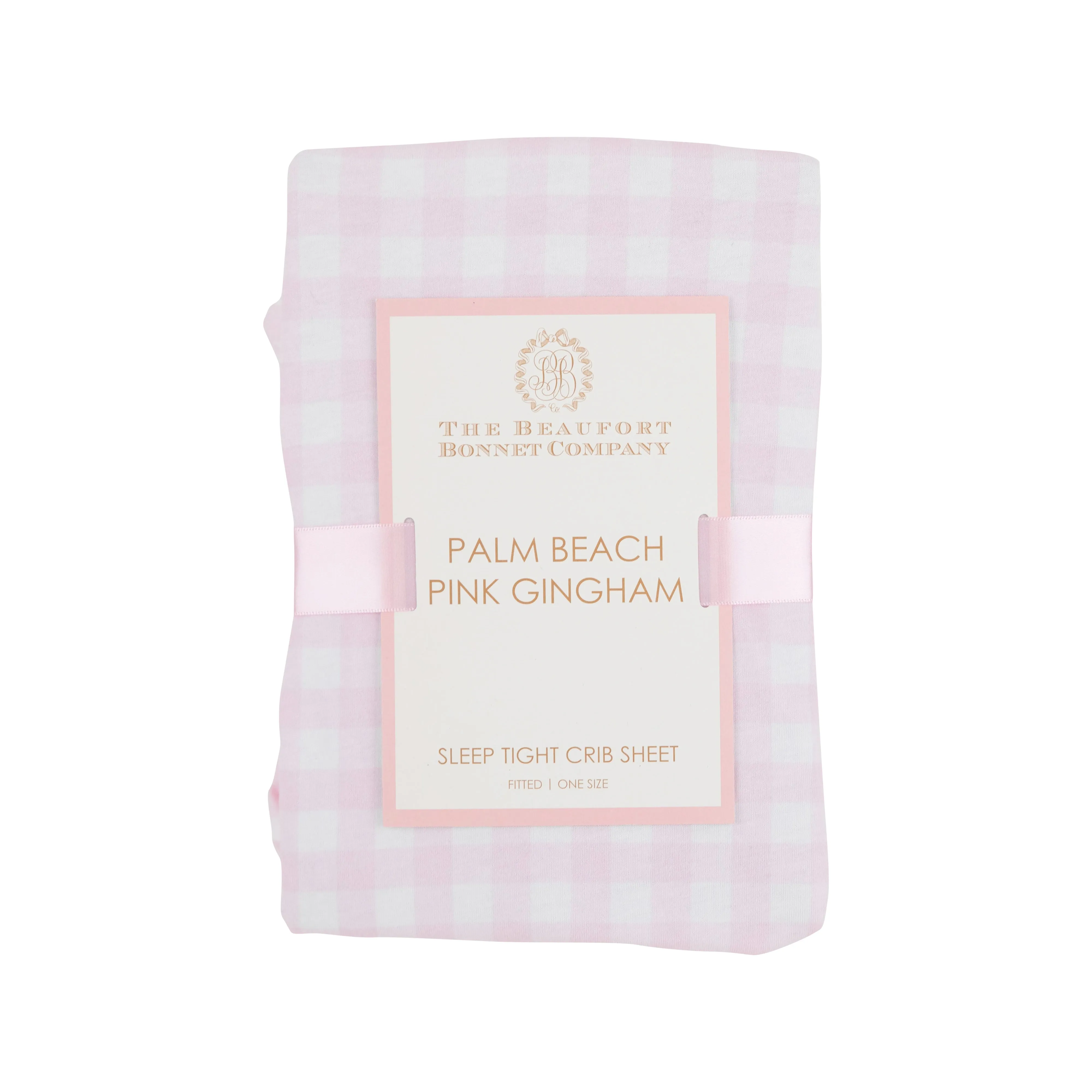 Sleep Tight Crib Sheet - Palm Beach Pink Gingham