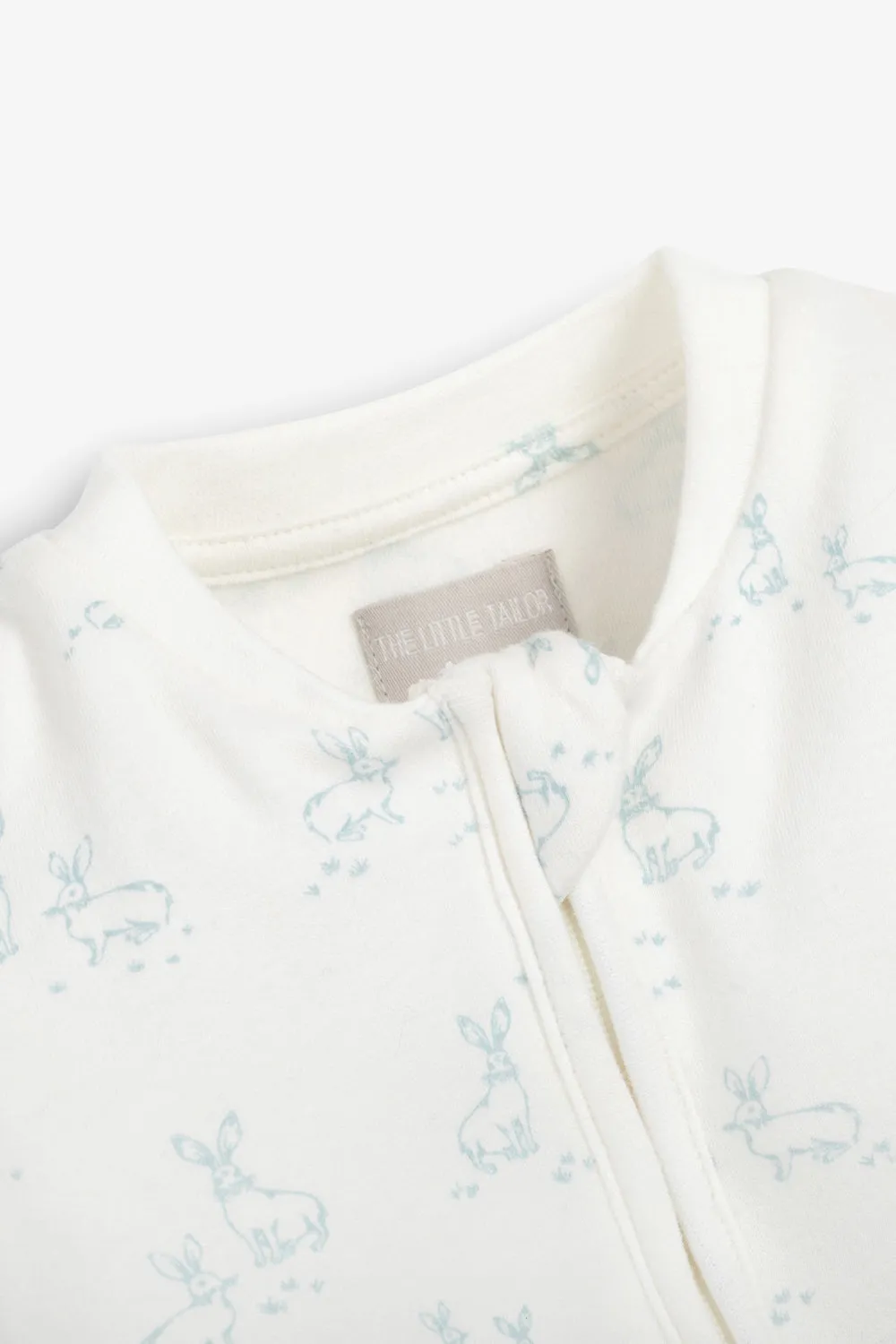 Sleepsuit and Bunny Gift Set, little blue hare print