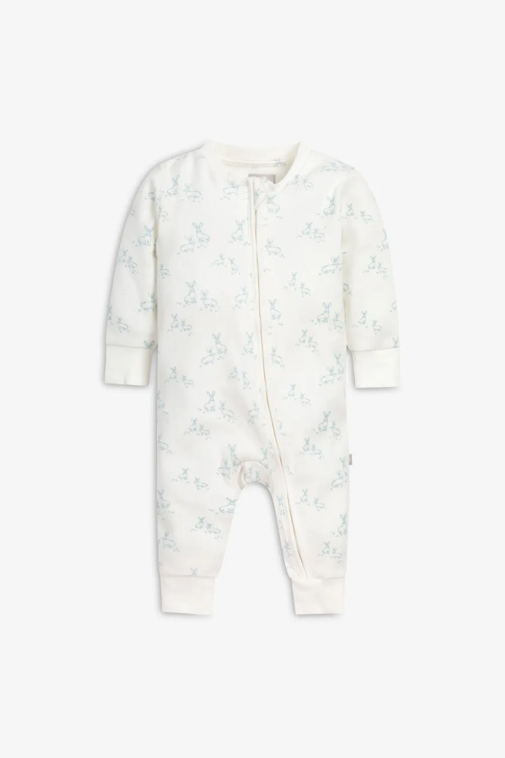 Sleepsuit and Bunny Gift Set, little blue hare print