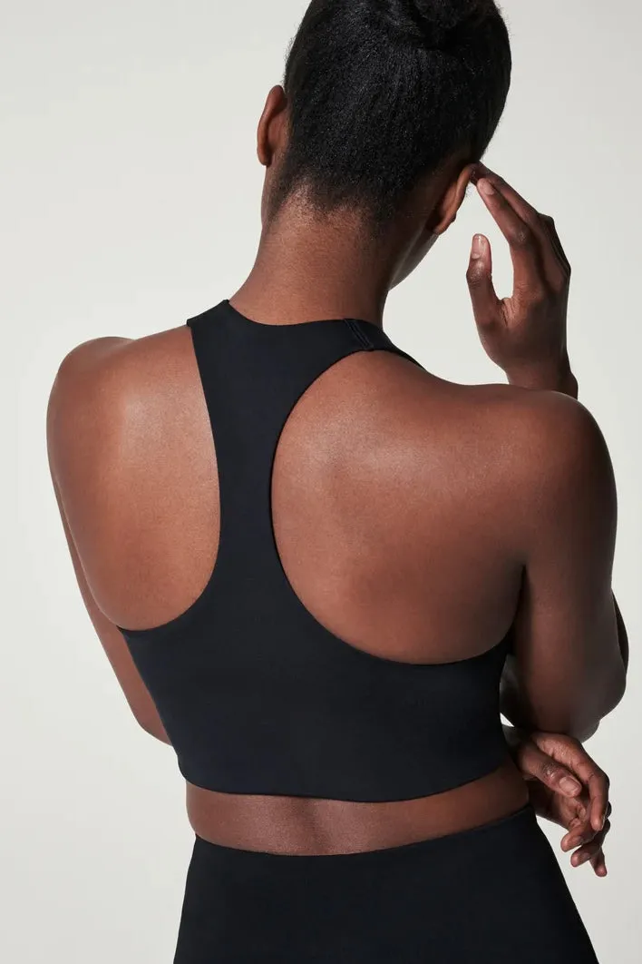 Spanx Black Longline Med Impact Bra