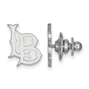 Sterling Silver Rhodium-plated California State University Long Beach L-B Lapel Pin