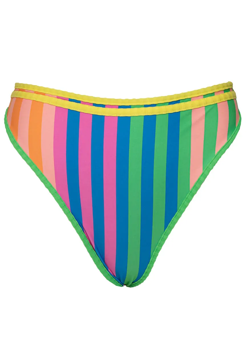Striped Mule Elite High Rise Classic Bikini Bottom