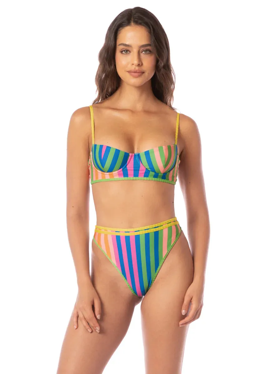 Striped Mule Elite High Rise Classic Bikini Bottom