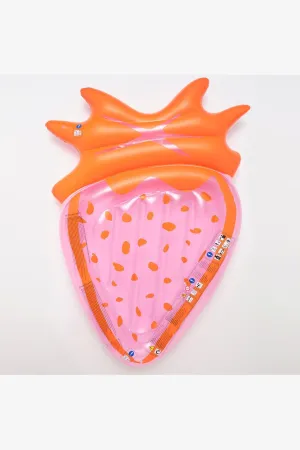 SUNNYLIFE LUXE LIE-ON FLOAT STRAWBERRY PINK BERRY