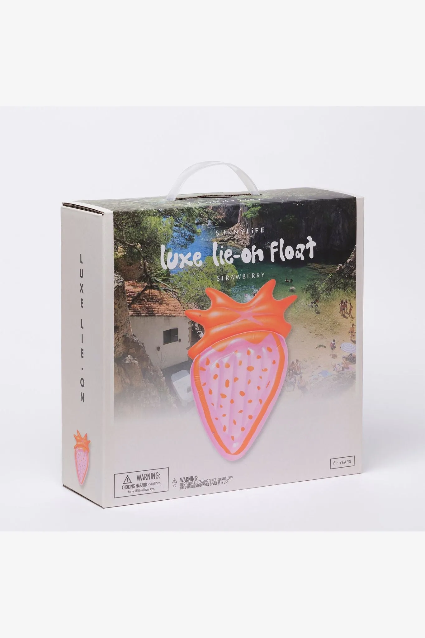 SUNNYLIFE LUXE LIE-ON FLOAT STRAWBERRY PINK BERRY