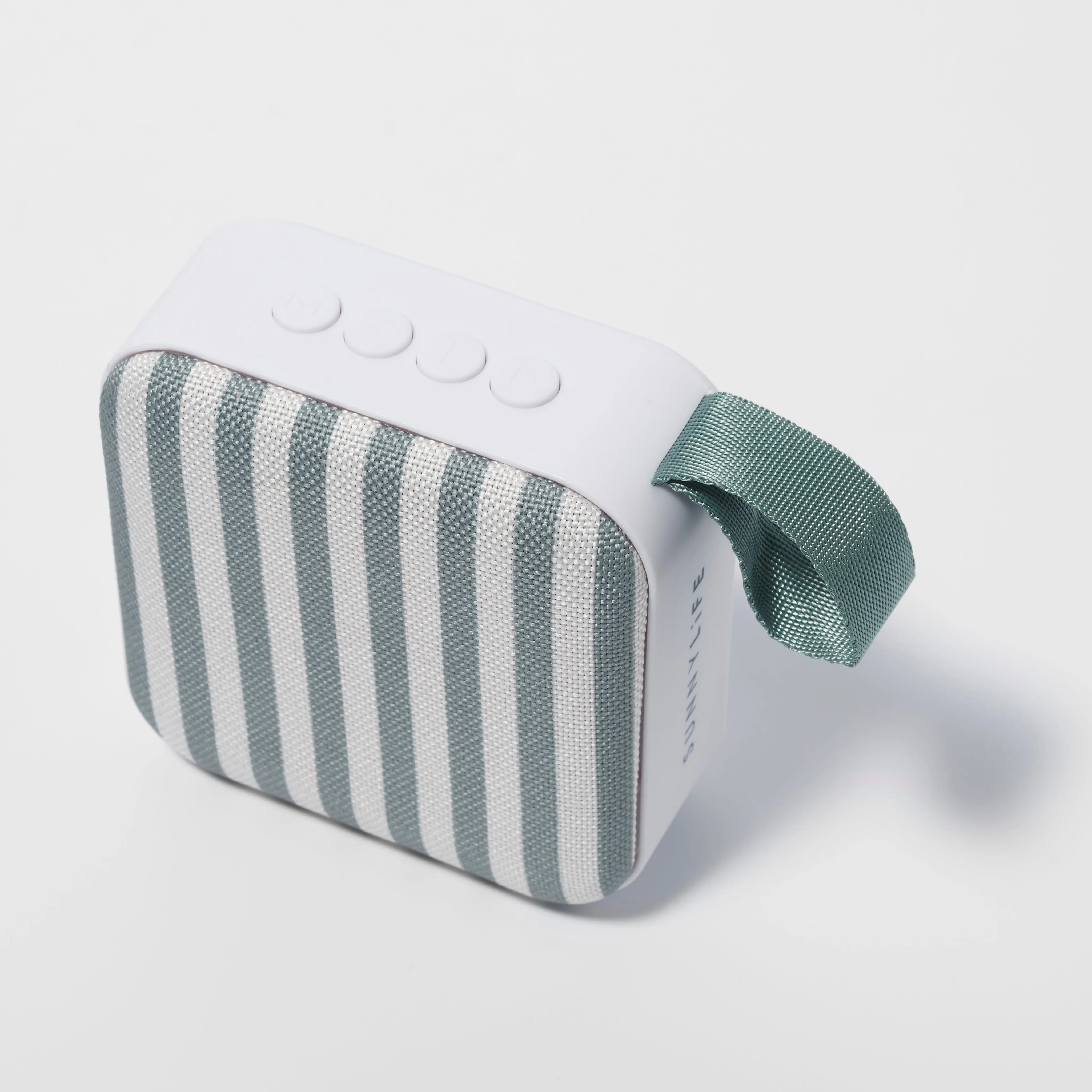 SUNNYLIFE PORTABLE TRAVEL SPEAKER - THE VACAY OLIVE STRIPE