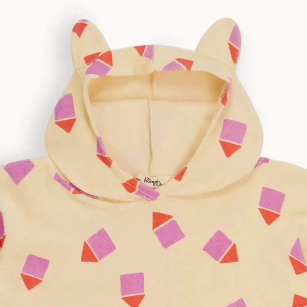 Surfer - Pink Beach Hut Hooded Towelling Robe