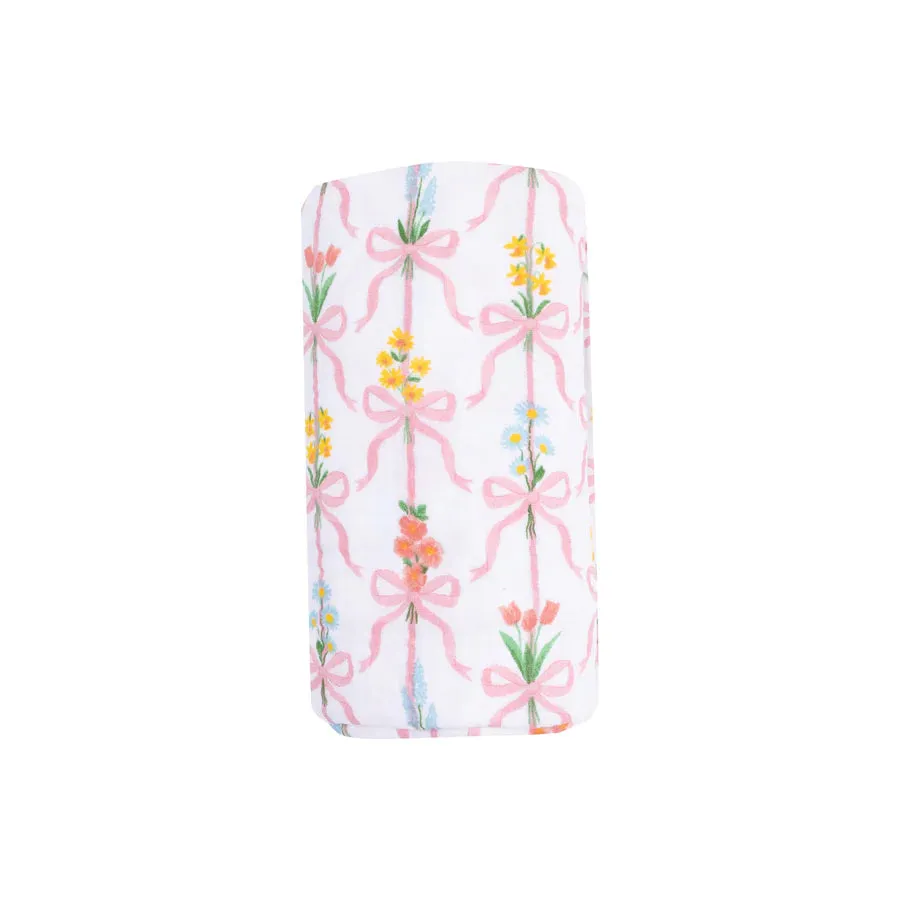 Swaddle Blanket, Ribbon Bouquets