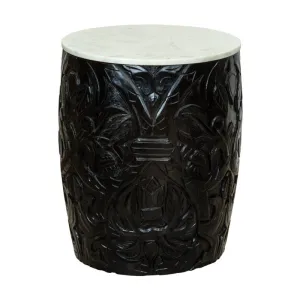 Sydney Mod Pomegranates Side Table in Black