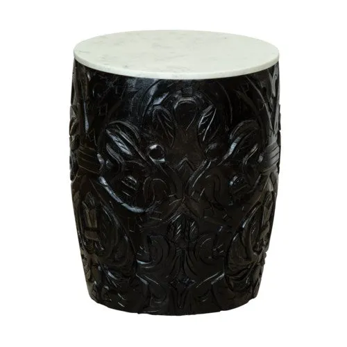 Sydney Mod Pomegranates Side Table in Black