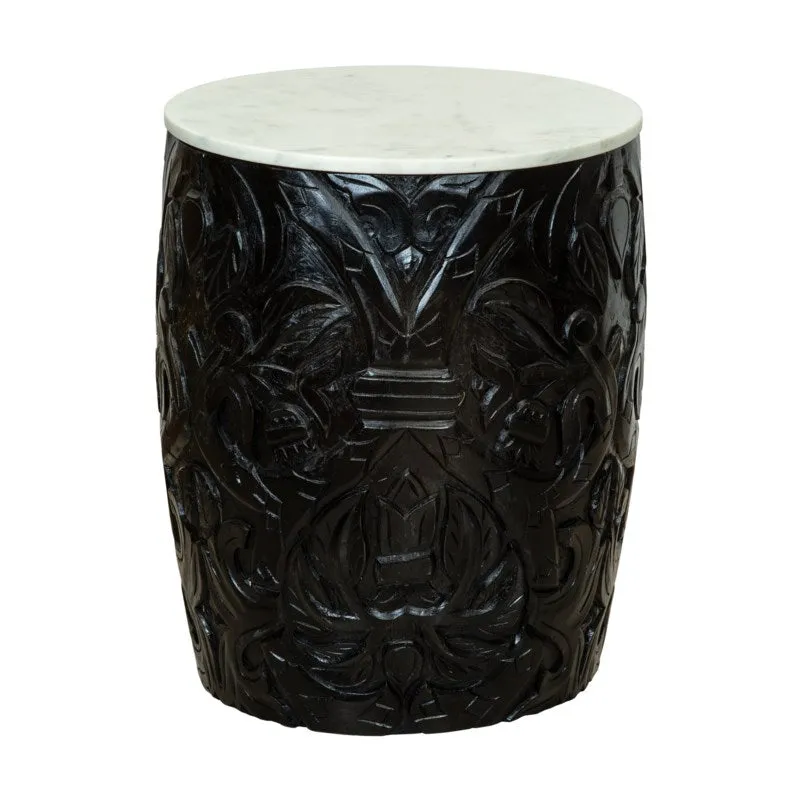 Sydney Mod Pomegranates Side Table in Black