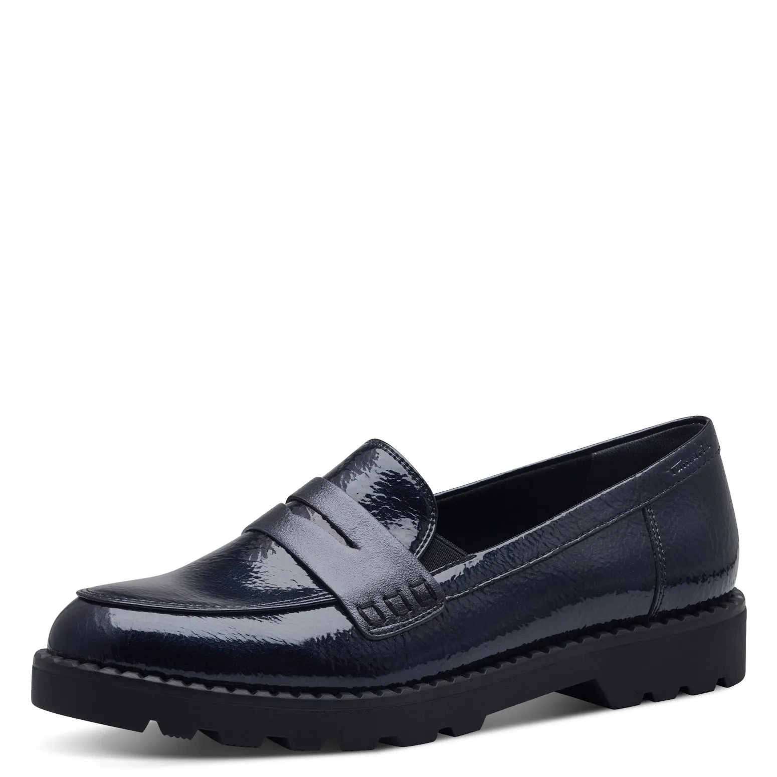 TAMARIS - 24312-826 FLAT LOAFER - NAVY PATENT