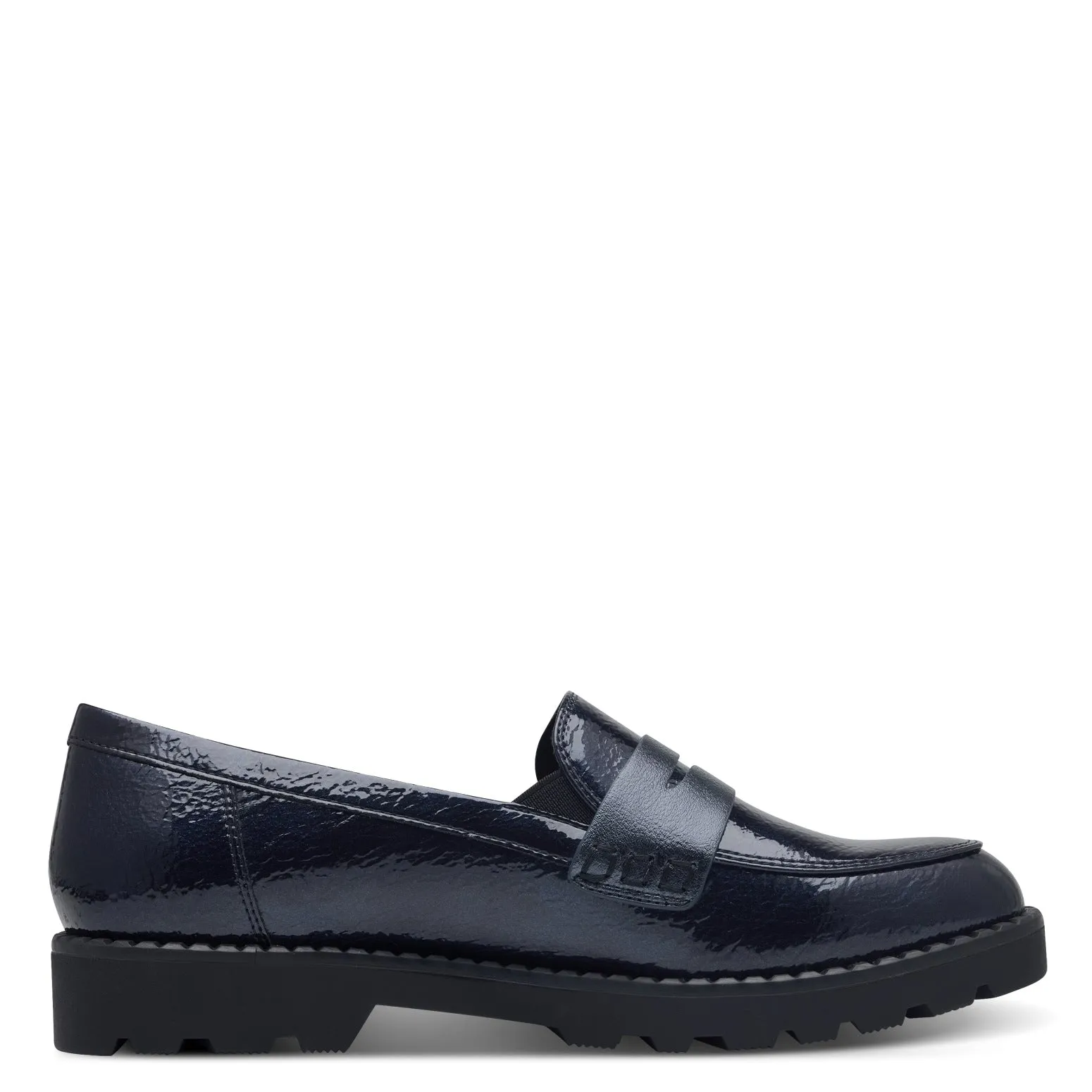 TAMARIS - 24312-826 FLAT LOAFER - NAVY PATENT