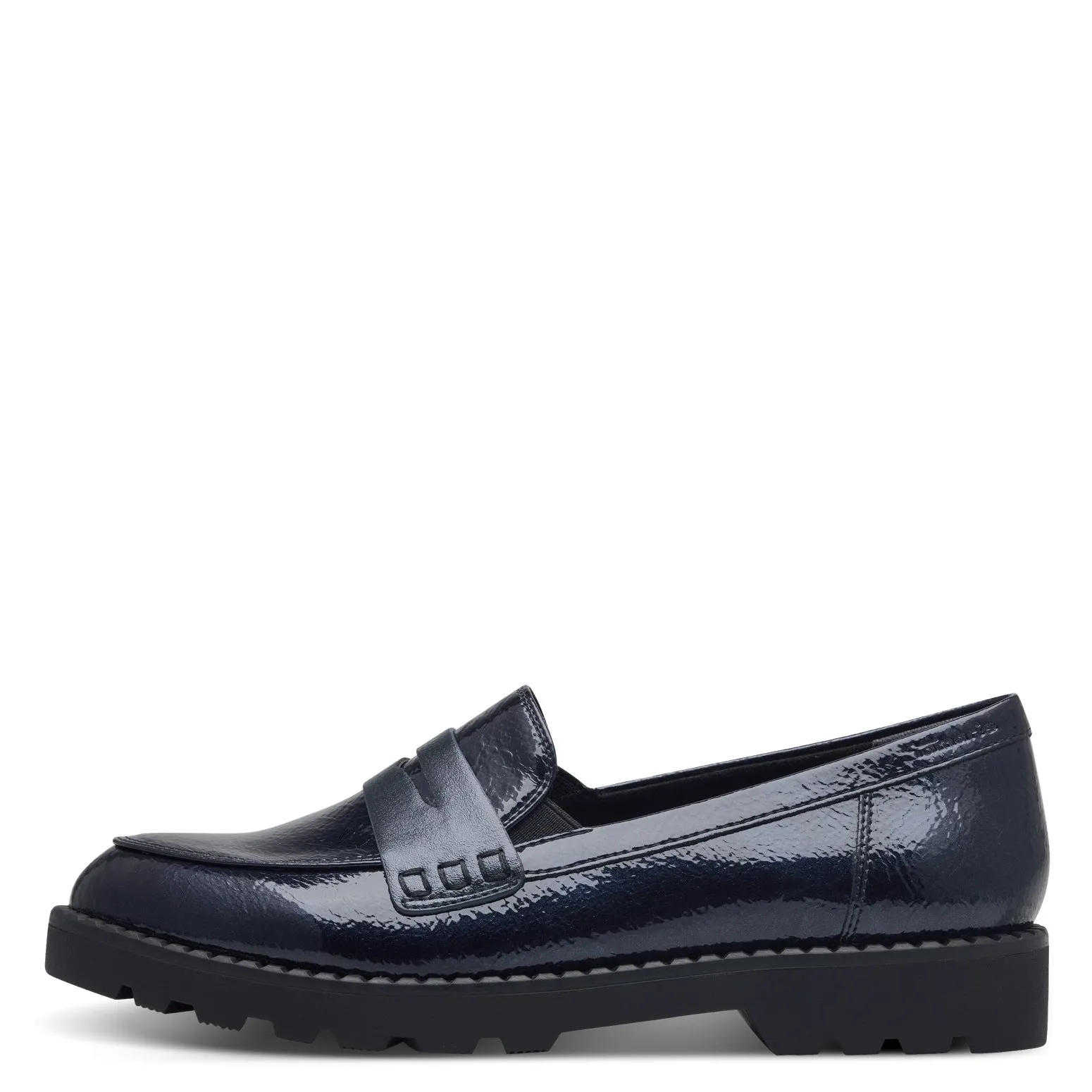 TAMARIS - 24312-826 FLAT LOAFER - NAVY PATENT