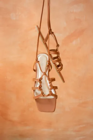 Tansy Knotted Tie Up Sandals