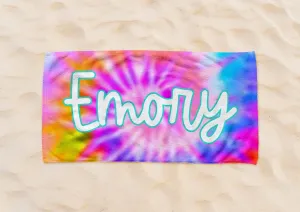 Tie Dye Beach Towel
