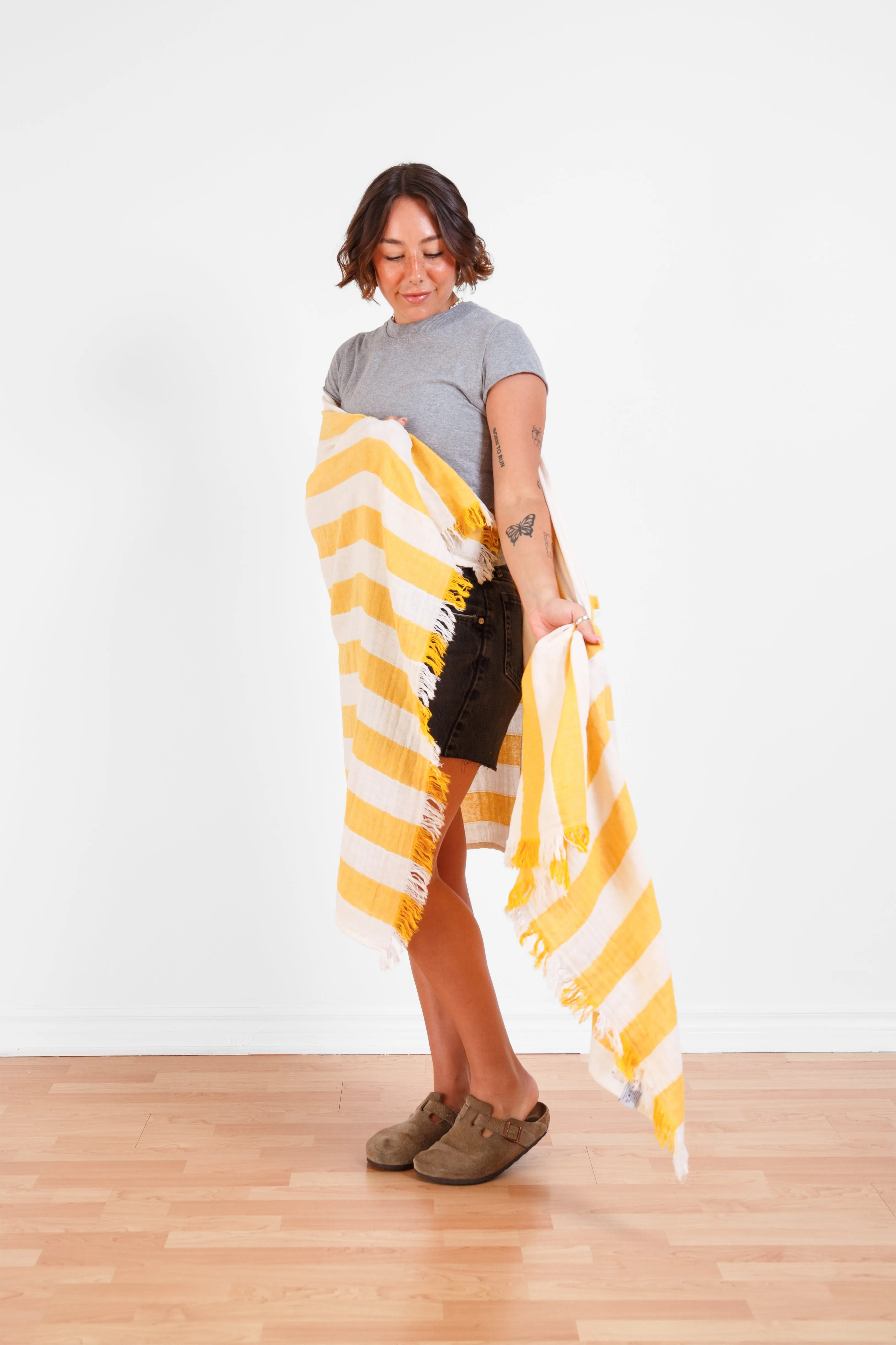 Tofino Towel Banks Muslin Gauze Stripe Towel