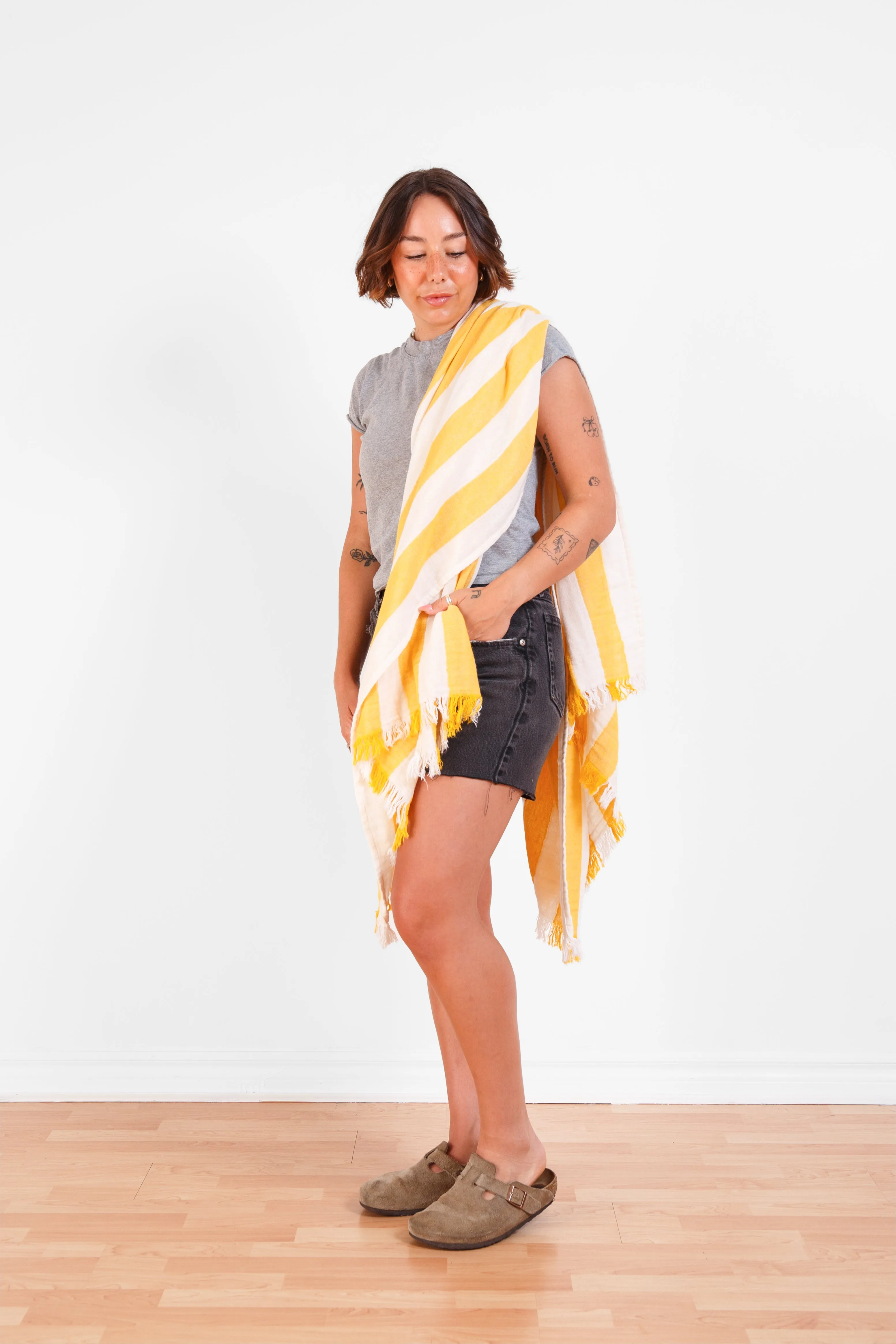 Tofino Towel Banks Muslin Gauze Stripe Towel