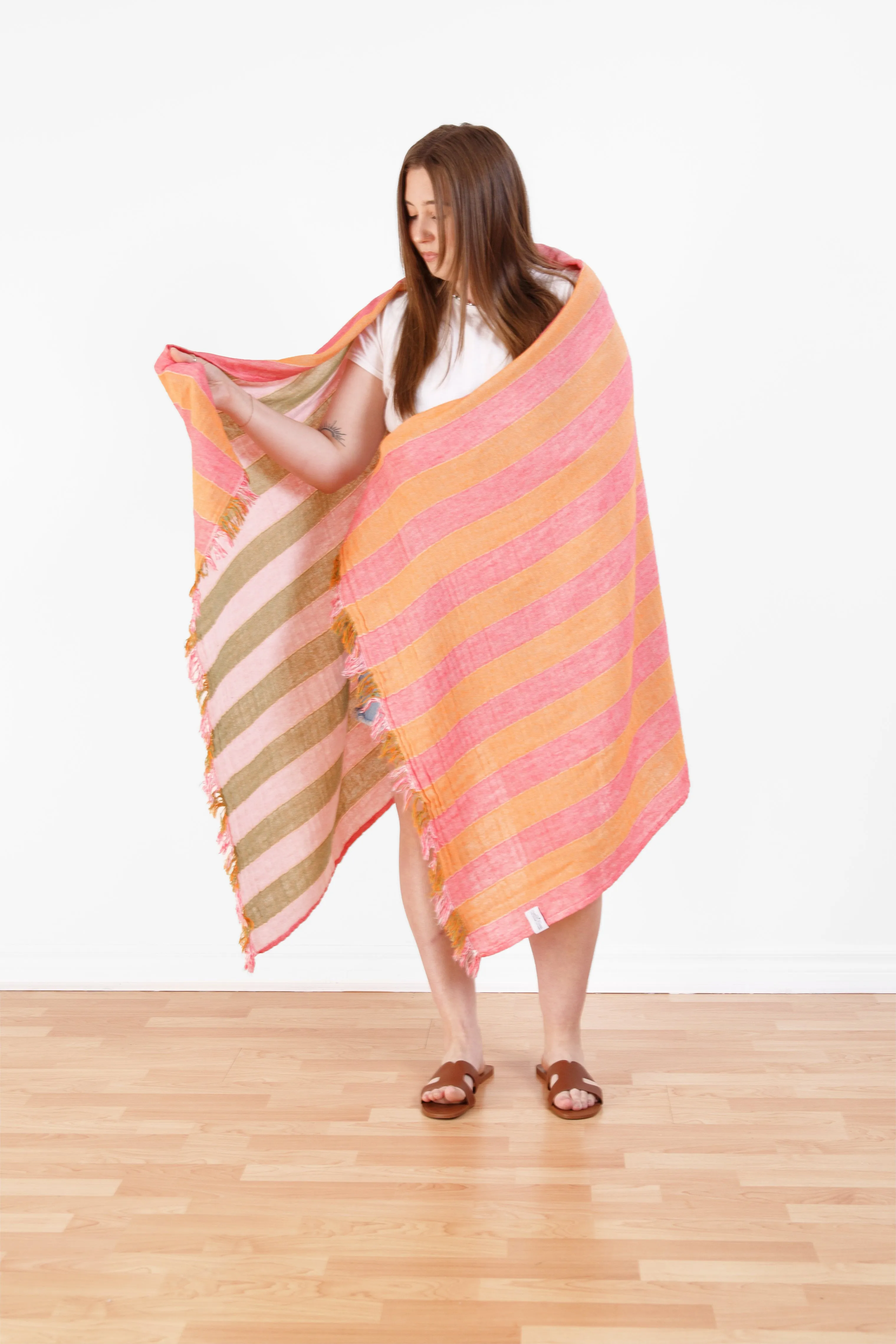 Tofino Towel Banks Muslin Gauze Stripe Towel