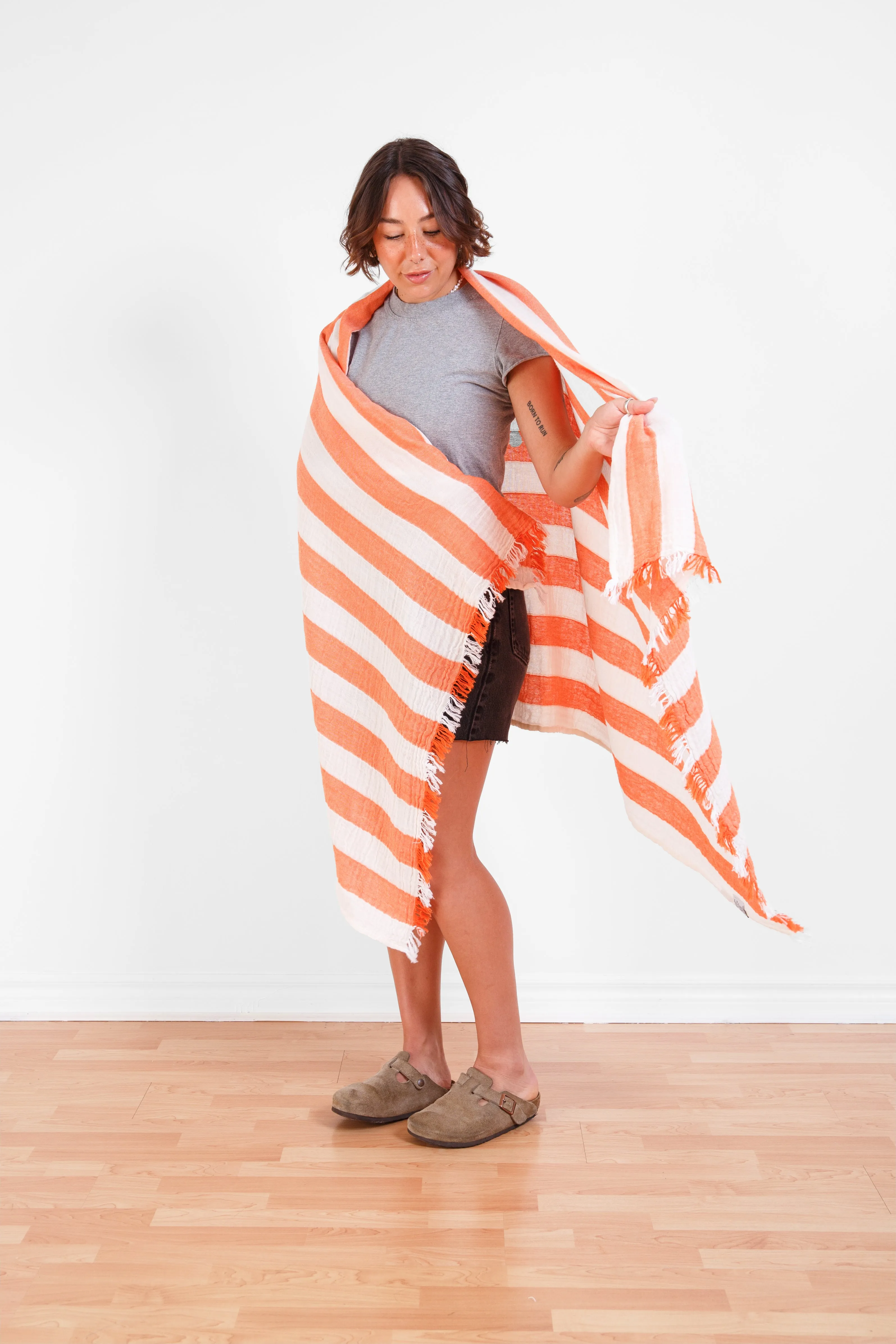 Tofino Towel Banks Muslin Gauze Stripe Towel