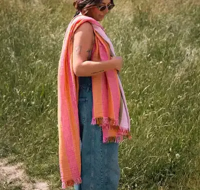 Tofino Towel Banks Muslin Gauze Stripe Towel