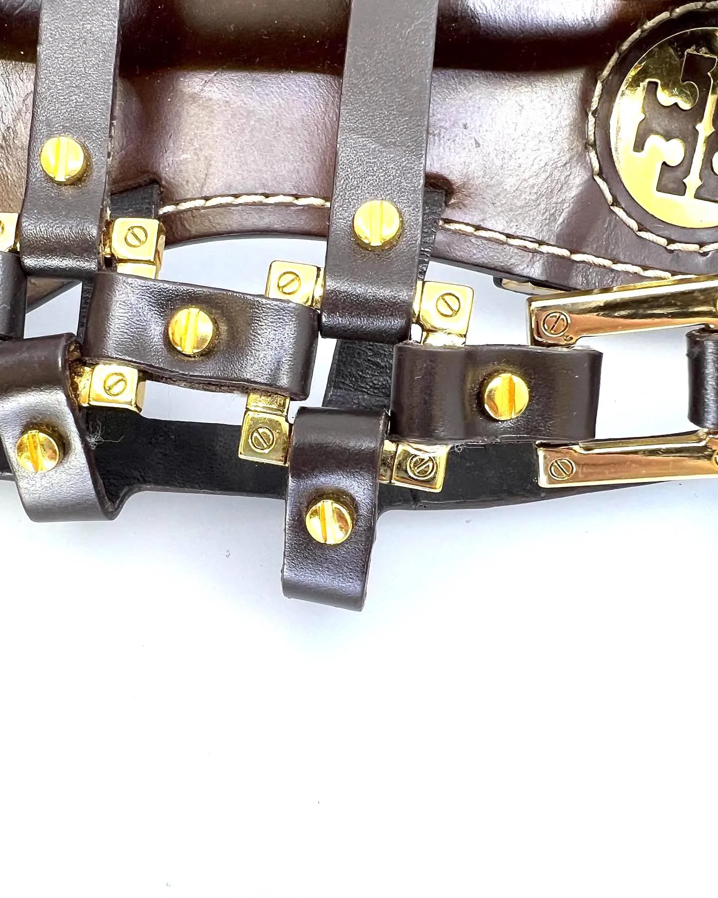TORY BURCH LEATHER GLADIATOR SANDALS