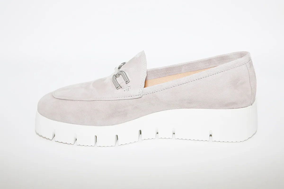 UNISA - FAMO Grey Suede Wedge Loafer