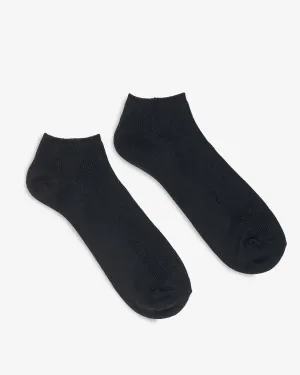 UTILITEES Mixed Cotton Sneaker Socks - Black