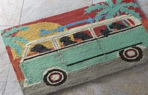 Vanlife Dogs Beach Trip Mat