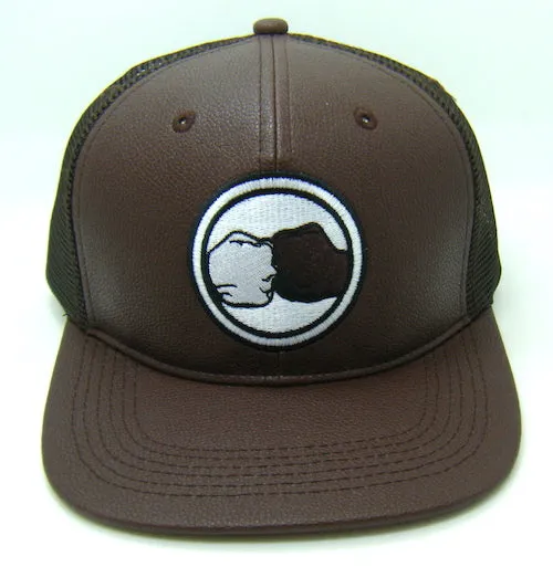 Vegan Mesh Leather Trucker Hat