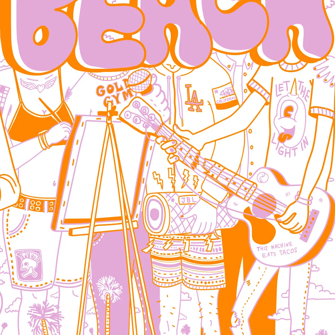 Venice Beach Silkscreen Print