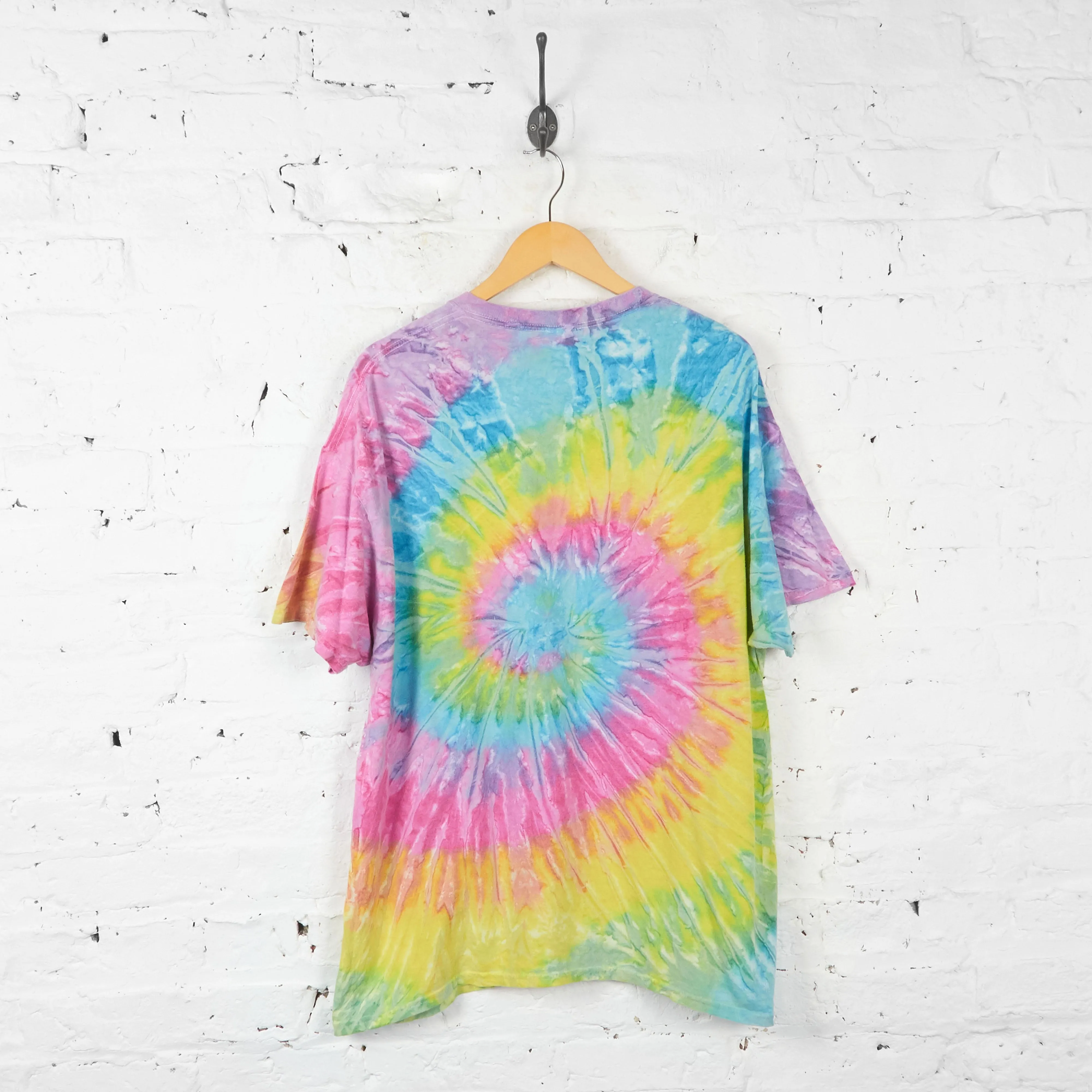 Vintage Tie Dye Myrtle Beach T-shirt - Pink/Blue - XL