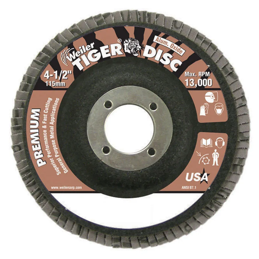 Weiler Tiger Disc Flat Style Flap Discs