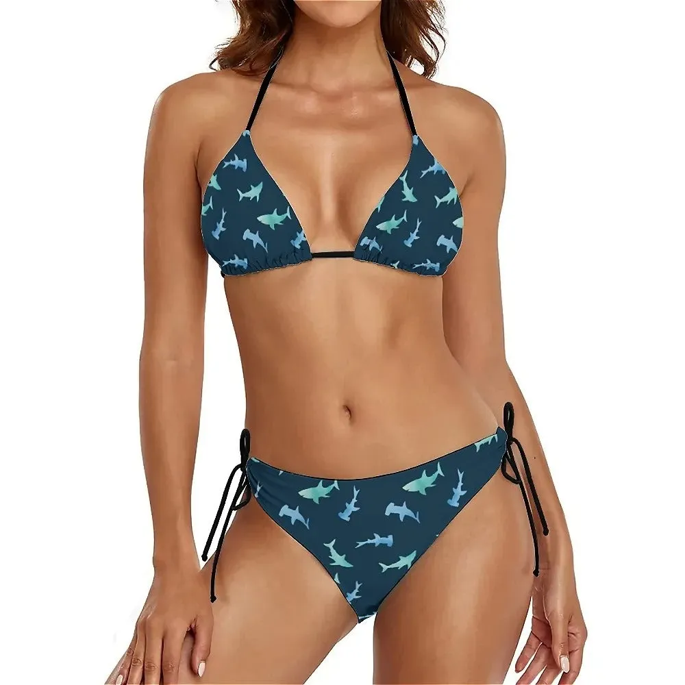 Women Bikini - Shark Whale Push Up Ocean Swimwear