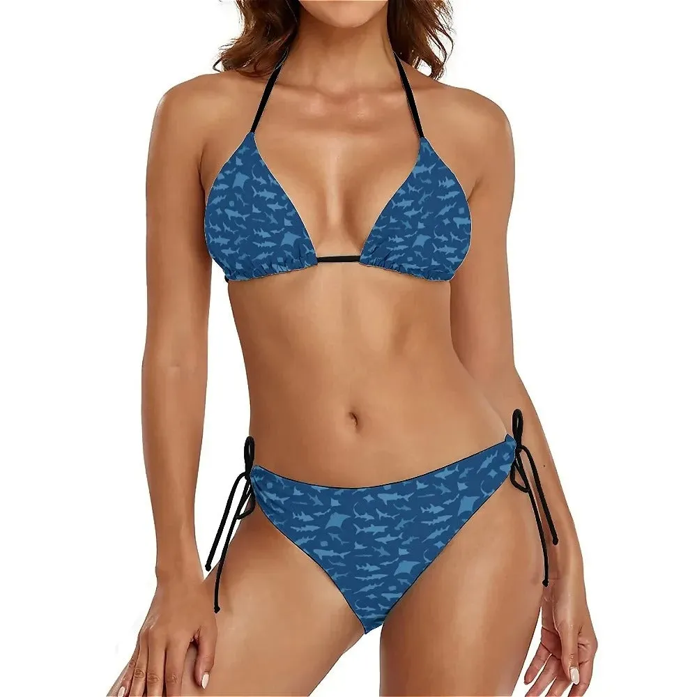 Women Bikini - Shark Whale Push Up Ocean Swimwear