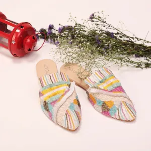 Women Dust Pink Flat Mules