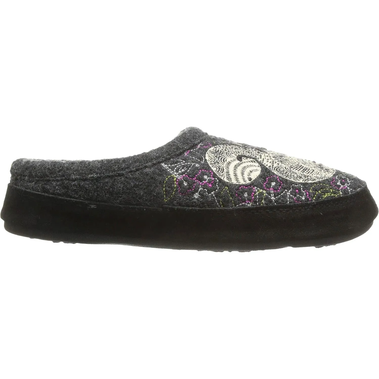 Women's Acorn Forest Mule Grey Squirrel Wool