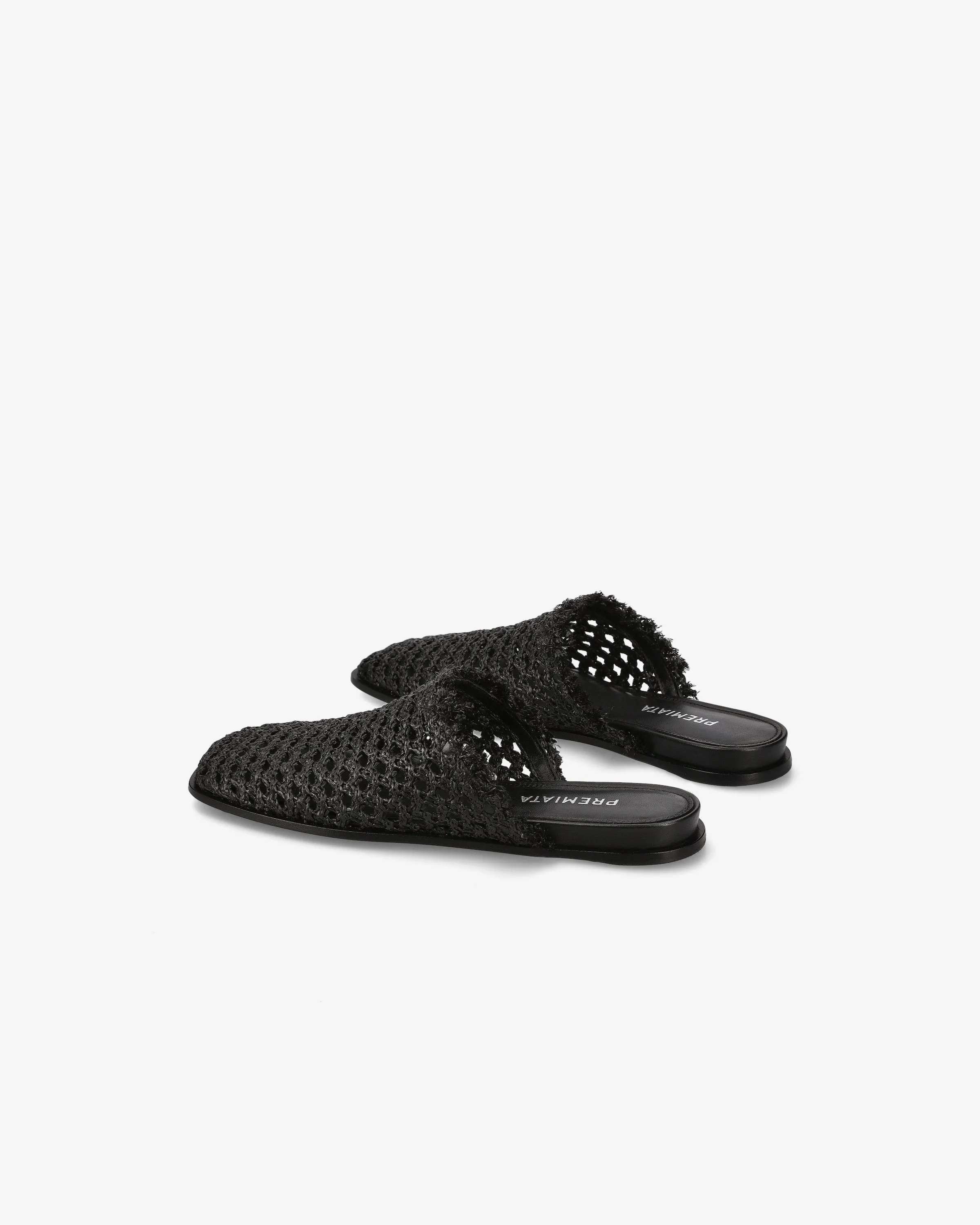 Woven Raffia Sabot with Frayed Detailing