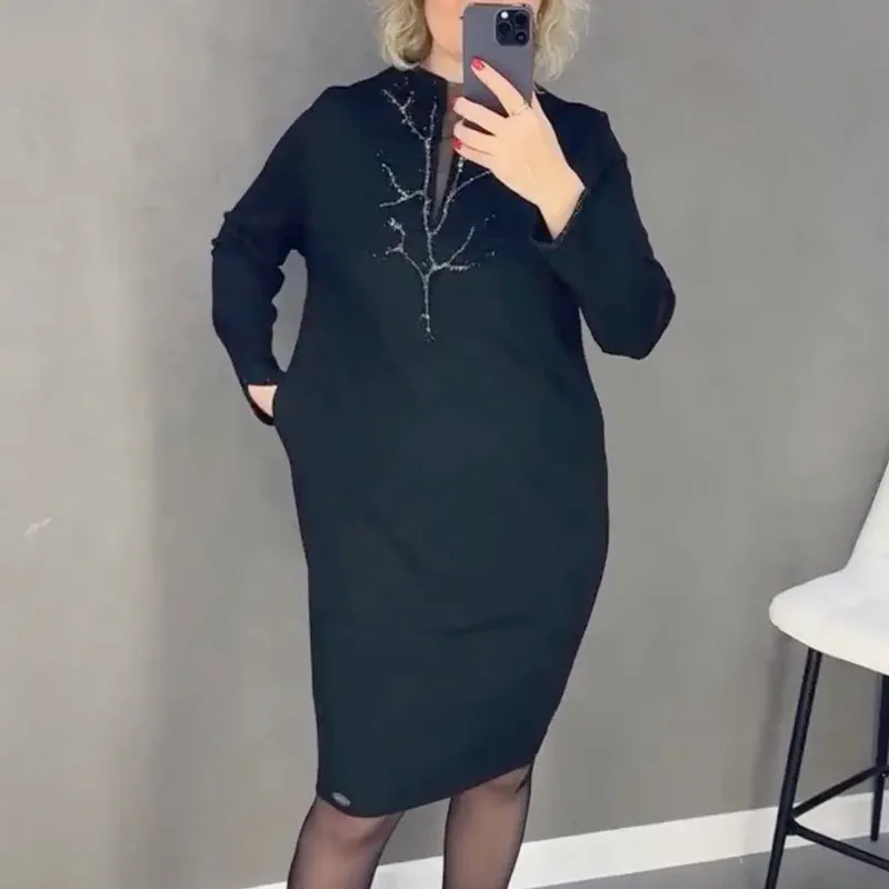 🎅Xmas Specials🎄Round Neck Elegant Fashion Simple Dress