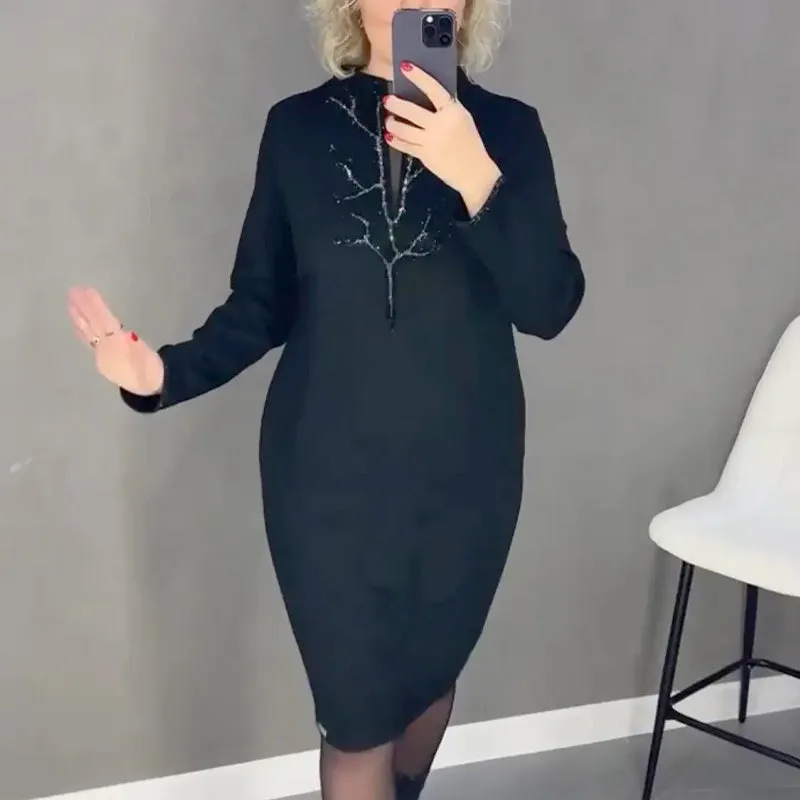 🎅Xmas Specials🎄Round Neck Elegant Fashion Simple Dress